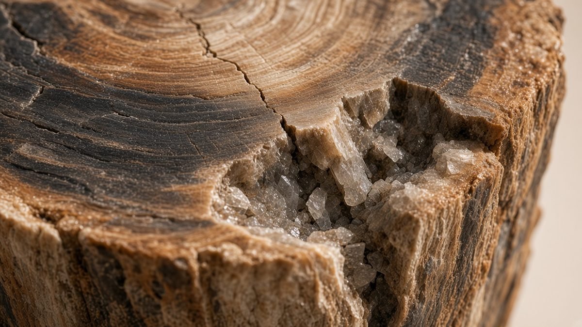 Petrified wood grain